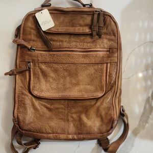 FREE PEOPLE East End Leather Back Pack